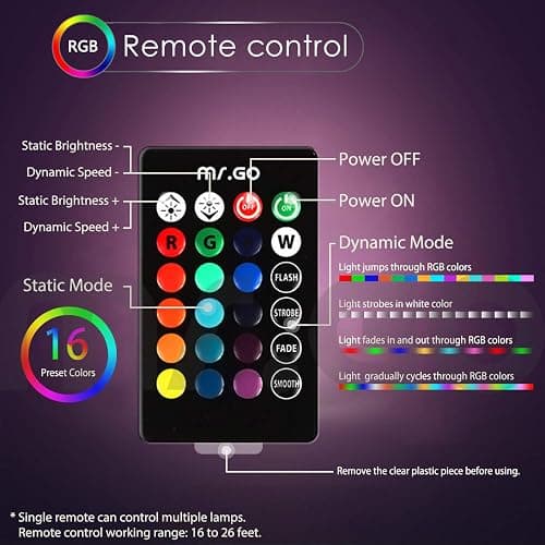 Mr.Go 6-inch RGB Color-Changing LED Globe Orb Light w/Remote, Mood Lamp Kids Night Light, 16 Dimmable Colors & 4 Modes, Battery & AC Adapter Power, Home Bedroom Patio Pool Decorative Lighting thumbnail 4