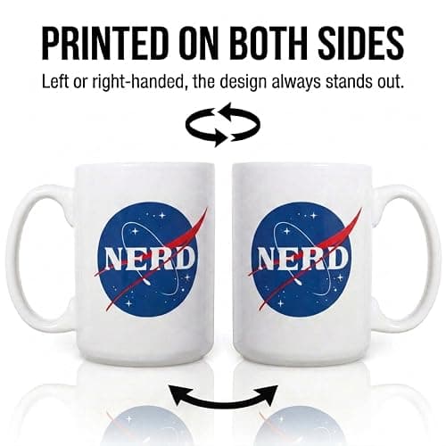 Artisan Owl NASA NERD Mug - 15oz Large Funny Coffee Cup for Science Lovers, Space Enthusiasts, Nerd Gifts, Scientists, Engineers & STEM Students thumbnail 6