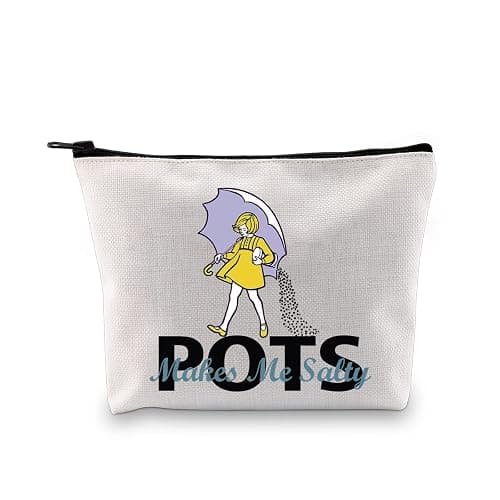 G2TUP POTS Awareness Gift POTS Makes Me Salty Makeup Bag POTS Syndrome Fighter Warrior Cosmetic Bag Dysautonomia Awareness Gift (POTS Makes Me Salty MB) - Image 1
