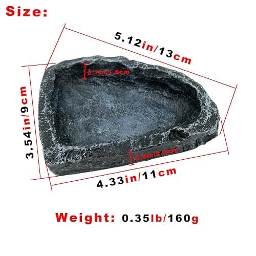 2 Pack Reptile Feeding Dish Corner Bowl, Reptile Water Dish Food Bowl Feeding Terrarium Bowls for Bearded Dragon Lizard Frog Gecko Tortoise Hermit Crab thumbnail 6