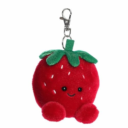 Aurora® Adorable Palm Pals™ Juicy Strawberry™ Clip-On- Fun Collectible Plush For Kids and Adult Collectors - Perfect For Backpacks and Birthday Gifts - Red 4 Inches thumbnail 2