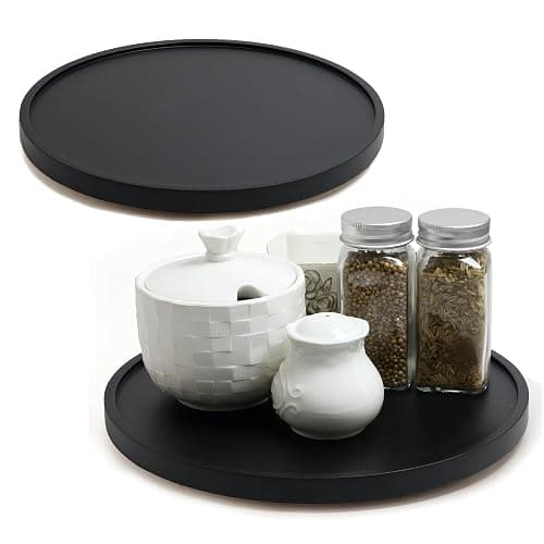 [ 2 Pack ] 12-inch Lazy Susan Organizers, ACIAZAAZ Lazy Susan Turntable for Cabinet, Kitchen Turntable Storage for Table, Countertop, Pantry - Image 1