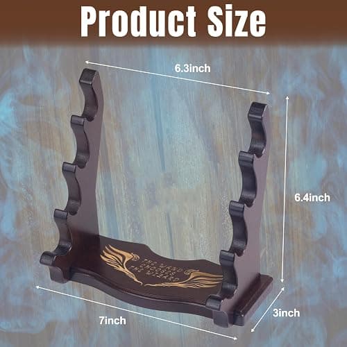 WodGod Wooden Magic Wand Holder and Display Stand,4 Tiered Wood Wizard Wand Holder for Desktop Display Decoration thumbnail 3