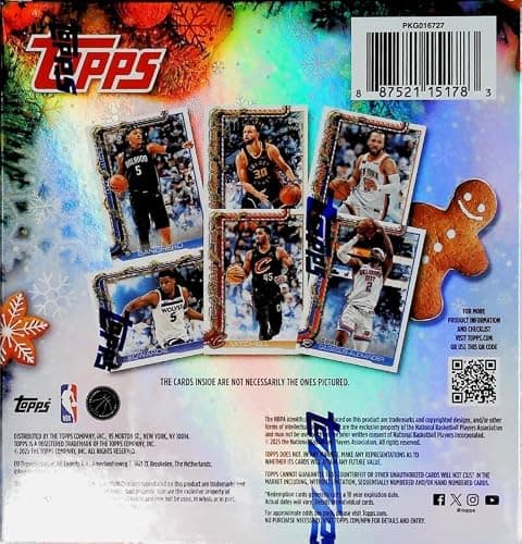 Topps 2025-26 Flagship Holiday Basketball Factory Sealed Mega Box 10 Packs (10 Cards Per Pack). Chase Exclusive Glitter Holiday Parallels. Look for possible Autographs or Exclusive Relic Cards. thumbnail 2