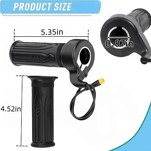 Full Twist Throttle, for Ridstar Q20 Ebike 12V-72V, 3 pin Waterproof Plug, 22.2mm Handlebar, for Mountain Bike, Scooter, E-Scooter, Electric Bicycle thumbnail 2