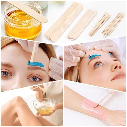 EWVVSS 4 Style 500 Pcs Waxing Sticks Assorted Wax Applicator Sticks For Body Legs Face With Small Medium Large Sizes Wood Popsicle Sticks For Waxing Or Wood Craft Sticks thumbnail 4