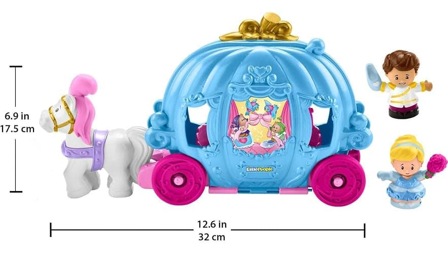 Fisher-Price Little People Toddler Toy Disney Princess Cinderella’s Dancing Carriage Playset with Figures for Pretend Play Ages 18+ Months​ thumbnail 2