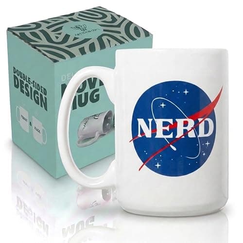 Artisan Owl NASA NERD Mug - 15oz Large Funny Coffee Cup for Science Lovers, Space Enthusiasts, Nerd Gifts, Scientists, Engineers & STEM Students - Image 1