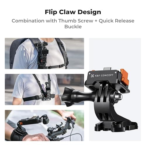 K&F CONCEPT Charging Adapter Base for DJI Osmo Pocket 4/3, Desktop Type-C Charging Dock Fit Arca-Swiss Standard, with 1/4 Screw Hole/Folding Finger, Aluminum Alloy Bracket thumbnail 3