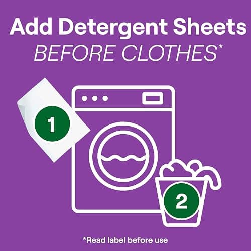 Seventh Generation Laundry Detergent Sheets, Up to 64 Loads, Fresh Lavender Scent, Removes Tough Stains, 0% Dyes and Artificial Fragrances, Safer for your family, (Pack of 2) thumbnail 9