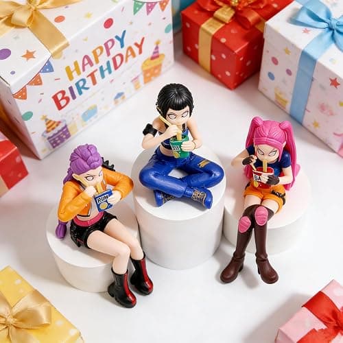 KDWER 3Pcs Demon Movie Hunters Cartoon Figure,Cute Collectable Figure,Creative Gift for Fans thumbnail 5