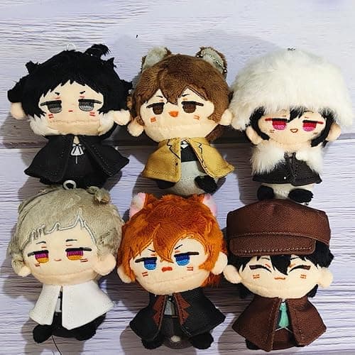 QAHEART Nakahara Chuuya Anime Figure Pillow Figure Dazai Osamu/Ranpo Edogawa Soft Figure Pillow Cute Stuffed Cartoon Peripheral Anime Figure 12CM thumbnail 5