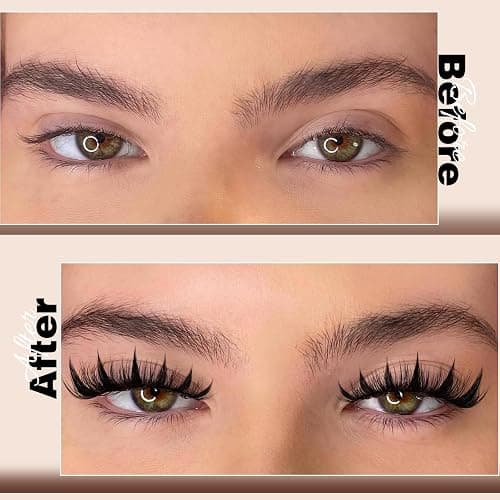JMS&JMS Anime Lash Clusters Manga Lash Extension C Curl Invisible Band Spiky Eyelash Clusters for Beginner (Fairy Pro-8-18Mix) thumbnail 3