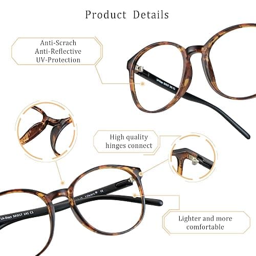 LifeArt Blue Light Blocking Glasses, Anti Eyestrain, Computer Reading Glasses,TV Glasses for Women Men thumbnail 3
