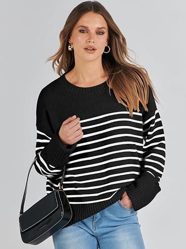 ANRABESS Women's Oversized Sweaters 2025 Long Sleeve Fuzzy Knit Casual Chunky Pullover Sweater Fall Outfits Clothes thumbnail 7