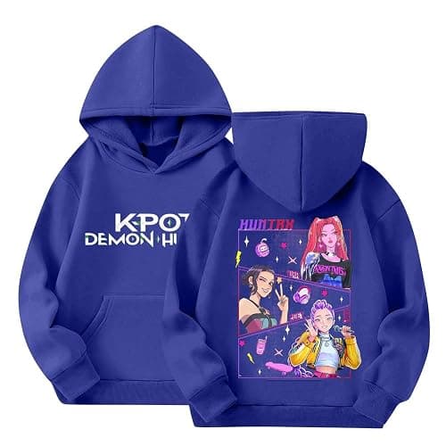 Girls Hoodies K-Pop Singer Long Sleeve Sweatshirts Demon Graphic Print Pullover Fall Jackets Coat with Pockets thumbnail 2