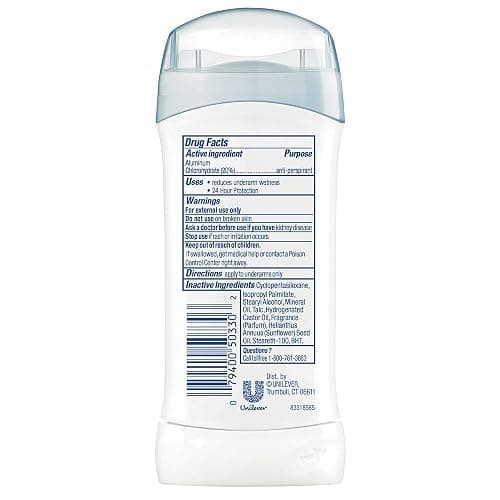 Dove Invisible Solid Antiperspirant Deodorant Stick for Women, 6 Count, Sensitive, for All Day Underarm Sweat & Odor Protection 2.6 oz thumbnail 10