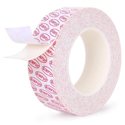 Sinfuo Double Sided Foam Tape Heavy Duty, Removable Damage Free Adhesive Tape, Residue Free Tape Picture Hanging Adhesive Strips Suitable for Indoor and Outdoor Installation Home Office(1.57" x 22Ft) - 1.57in x 22ft - Image 1