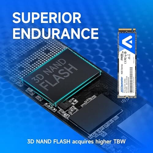Acclamator 512GB SSD NVMe M.2 2280 PCIe Gen3x4 Internal Solid State Drive, Read Up to 2200MB/s with 3D NAND Flash Compatible with Laptop & PC Desktop N20 thumbnail 5