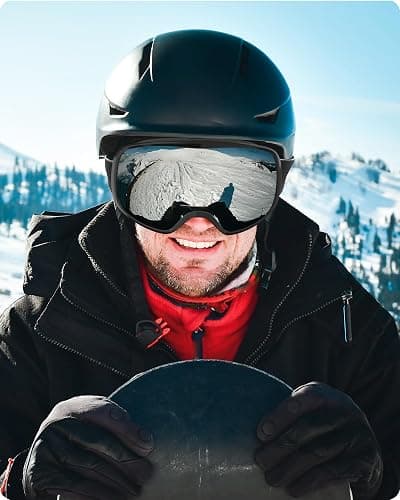 RIOROO Skibrille, Snowboard Brille für Brillenträger Herren Damen Erwachsene Jugendliche Doppel-Objektiv 105% UV-Schutz Kompatibler Helm Anti Fog Skibrillen für Skifahren Motorrad Fahrrad Skaten thumbnail 6
