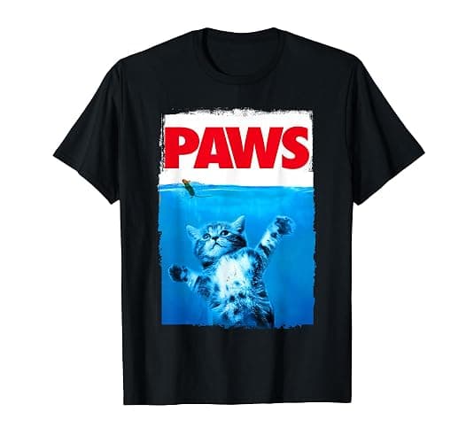 xiongying Paws Cat and Mouse Top, Cute Funny Cat Lover Parody T-Shirt - Image 1