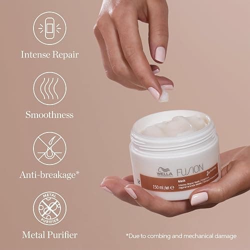 Wella Professionals Fusion Intense Repair Hair Mask for Damaged Hair | Treatment for Hair Repair & Hair Breakage thumbnail 7