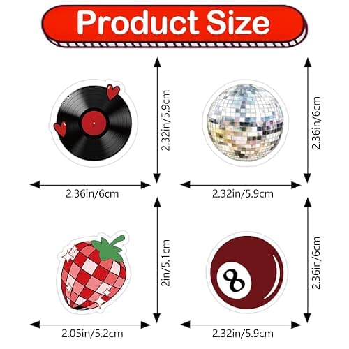 100 Pcs Downtown Girls Stickers for Women, Red Bow Cherry Aesthetic Bulk Stickers for Journaling, Cute Black Cat Waterproof Vinyl Decals DIY Water Bottle Laptop Decoration Gift for Kids thumbnail 7