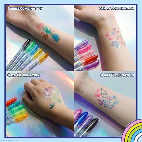 Hello Kitty and Friends 16 Piece Glitter Pen Body Art Set, Glittery and Bright Colors, Ages 3 by Townley Girl thumbnail 4