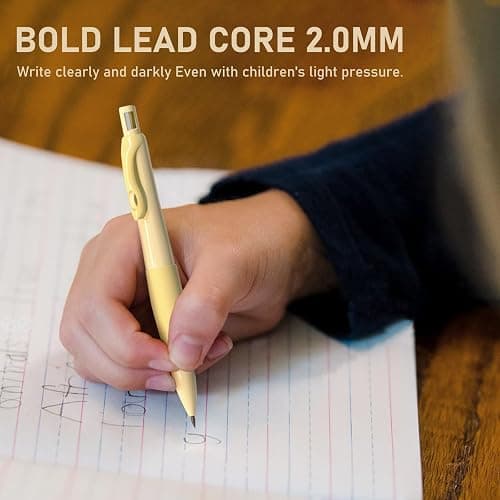 Four Candies 2.0MM Mechanical Pencil with Comfort Ergonomic Grip, 4PCS Cute Mechanical Pencils with 44PCS Lead Refills, 2PCS Sharpeners/Erasers, Aesthetic School Supplies for Kids Writing Drawing thumbnail 7