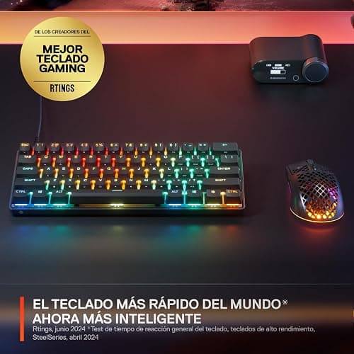 SteelSeries Apex Pro Mini Gen 3 OmniPoint 3.0 HyperMagnetic Switches — Adjustable Actuation — Rapid Trigger — Game-Ready Presets — Protection Mode — Rapid Tap/SOCD — RGB — PBT Keycaps — USB-C thumbnail 2