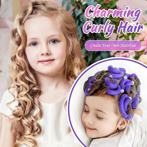 30Pcs Small Foam Hair Curlers, 9.45" Length x 0.47" Diameter, No-Heat Flexible Curling Rods for Short, Medium and Long Hair thumbnail 5