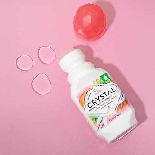 CRYSTAL Mineral Deodorant Coconut Vanilla Roll-On Body Deodorant With 24-Hour Odor Protection, Paraben Free, 2.25 FL OZ (Packaging May Vary) (2.25 Fl Oz/66ml) thumbnail 5