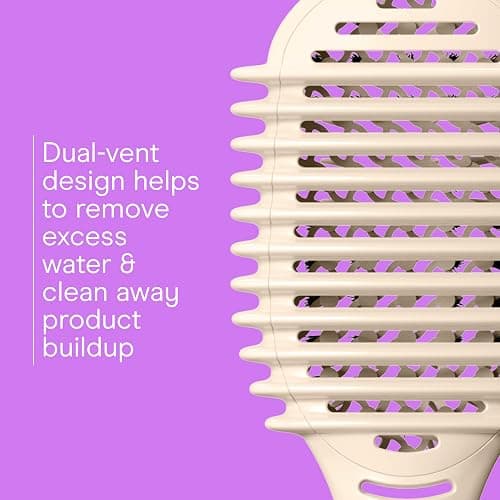 Conair Curl Define Pro Detangler Brush for Curly Hair, Dual-Vent Design with Continuous Grooves, Mixed Bristles for Frizz-Free Detangling, Smoothing, and Curl Definition thumbnail 6