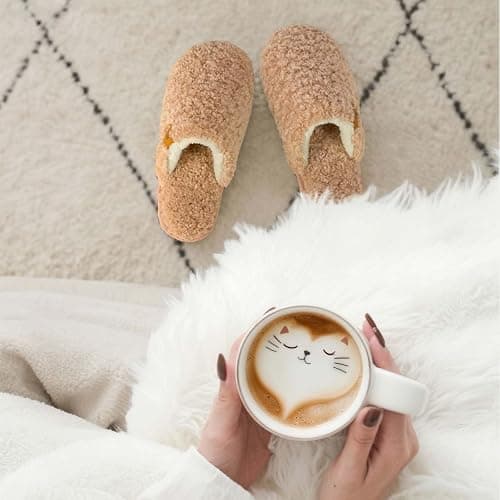 EverFoams Women's Fuzzy Slip-on Slippers Warm Cozy Soft Lightweight Memory Foam Indoor House Shoes thumbnail 8