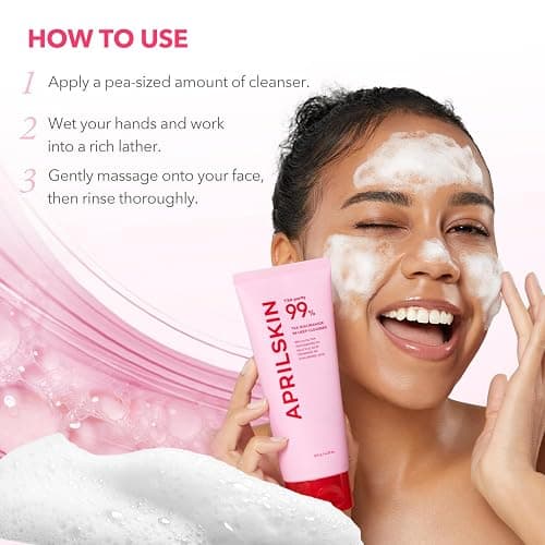 APRILSKIN TXA Niacinamide 99 Pore Care Pink Bubble Gum Deep Cleanser | 99% High-Purity TXA+Niacinamide | All-in-One Cleanser: Deep Cleansing, Blackhead Care, Pore Care, Moisturizing | 4.23 fl.oz. thumbnail 7