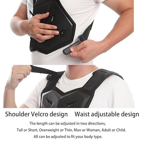 Light Upgrade Chest Armor Motorcycle Armor Body Guard Vest, Dirtbike Riding Off-Road Racing Cycling Skiing Motocross Adult Kids Protector Shirt Jackets for Street Bike, Mens Back Protection thumbnail 5