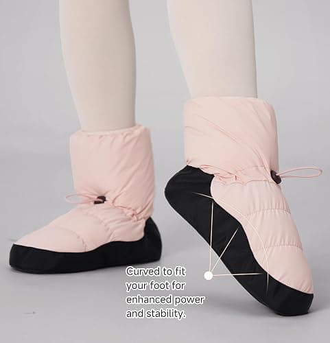 Daydance Teen Girls Women Ballet Warm up Booties Dance Shoes with Adjustable Drawstring thumbnail 2