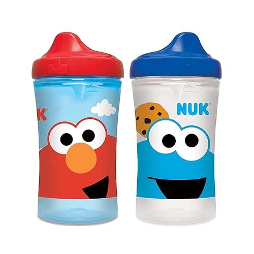 NUK Sesame Street Hard Spout Cup, 10 Oz, 2 Pack – BPA Free, Spill Proof Sippy Cup - Sesame Street