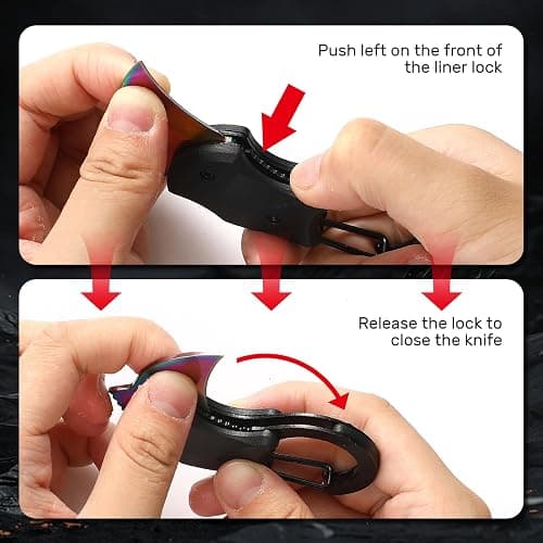 Rainbow Keychain Knife,Cool Folding Knife Box Cutter ，Small Pocket Knife Gift for Men,Mini EDC Knives for Everyday Carry,Small Gift for Women Men thumbnail 7