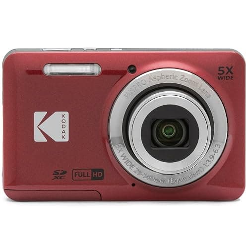 Kodak PIXPRO FZ55 Digital Camera, Red Bundle with Lexar 32GB High-Performance 800x UHS-I SDHC Memory Card + Deco Photo Point and Shoot Field Bag Camera Case thumbnail 3