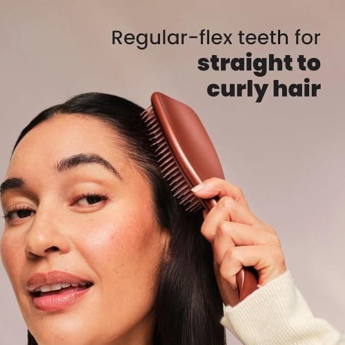 Tangle Teezer Chrome Ultimate Detangler Brush for Wet & Dry Hair, Eliminates Knots & Reduces Breakage for Straight to Curly Hair Types, Chocolate Bronze thumbnail 5