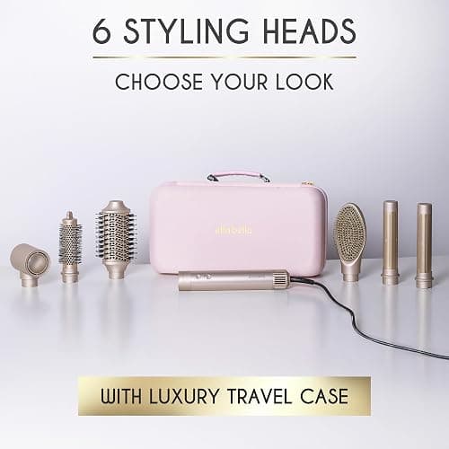 ELLA BELLA® 6 in 1 Professional Hot Air Styler • Powerful Hair Dryer & Straightener Set • Styling Without Heat Damage • Fast Drying Curling Volumizing Straightening • Includes Protective Travel Case thumbnail 5