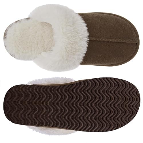 Litfun Women's Fuzzy Memory Foam Slippers Fluffy Winter House Shoes Indoor and Outdoor thumbnail 4