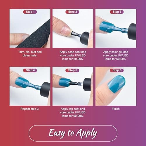 JODSONE Gel Nail Polish Kit with U V Light 32 Colors Gel Polish Set Soak Off Nail Kit Nail Art Salon or Home DIY Manicure Tools Gifts for Women thumbnail 7