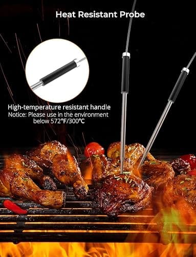 Govee Bluetooth Meat Thermometer, Digital Wireless Meat Thermometer for Smoker Oven, Smart Grill Thermometer with Dual Probes, 230ft Remote Monitor Cooking Thermometer for BBQ Kitchen Rotisserie thumbnail 8