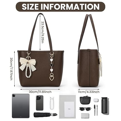 Small Tote Bag for Women Vegan Leather Hobo Bag Small City Tote Trendy Luxury Work Bag College Shoulder Bag thumbnail 6