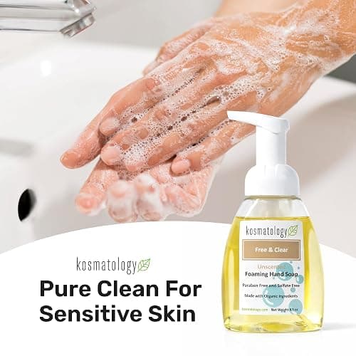 kosmatology Free & Clear Organic Foaming Hand Soap | Moisturizing Hand Wash | Clean Ingredients, Free of Artificial Scent and Essential Oils | 8.5 oz thumbnail 2