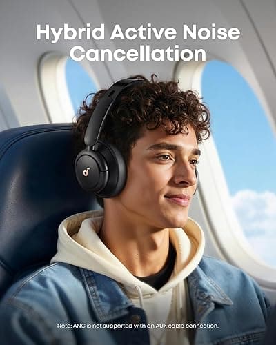 Soundcore Q30 by Anker, Hybrid Active Noise Cancelling Headphones, Multiple Modes, Hi-Res Audio, Custom EQ via App, 50H Playtime, Comfortable Fit, Bluetooth, Multipoint Connection thumbnail 3