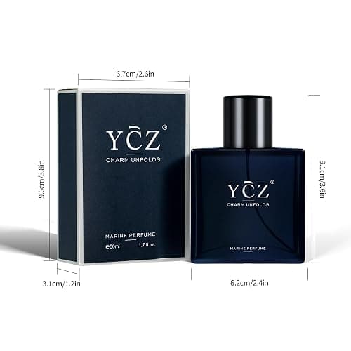 Ycz Charm Unfolds Marine Perfume for Men, 1.7 oz. Long Lasting Eau De Parfum Cologne For Men, Oriental Woody Fragrance - Ideal Special Occasions, Making it the Ideal gentlemen’s Gift (2-Pack). thumbnail 9
