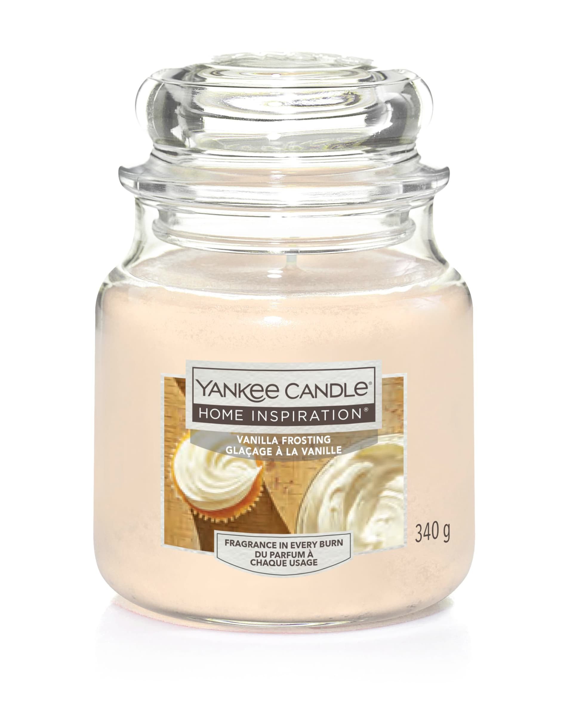 Yankee Candle Home Inspiration Medium Jar Scented Candle, Vanilla Frosting - Image 1